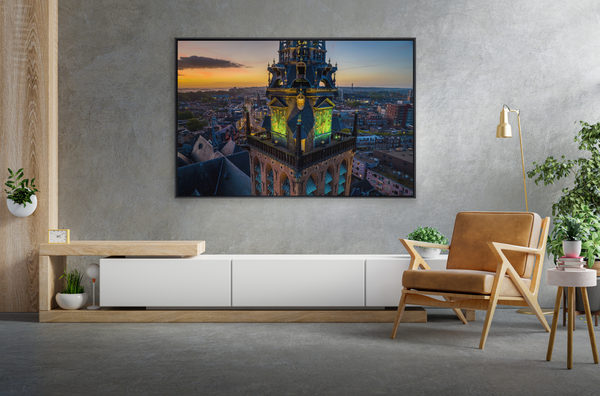 Dibond Premium incl. baklijst Drone Paul Beckers Nijmegen