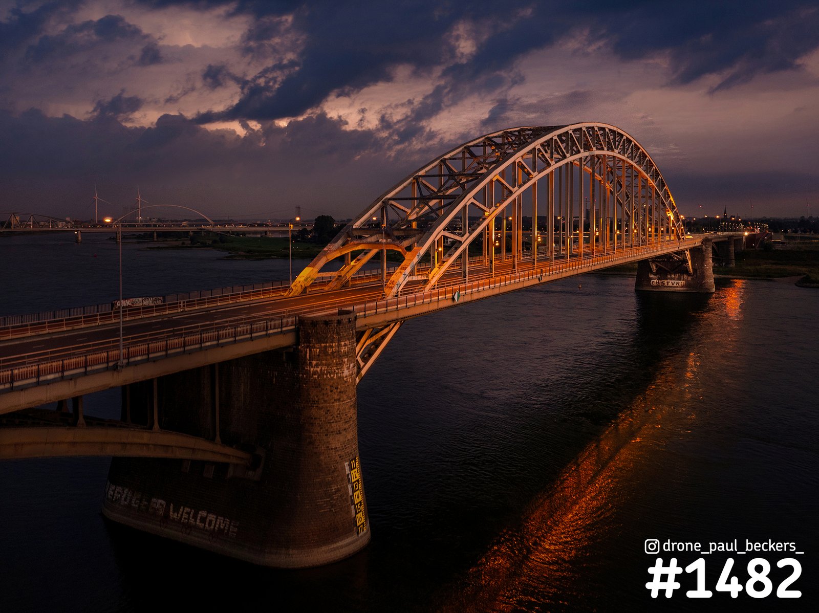 Foto's van de Waalbrug Nijmegen - Prachtige Fotografie en Muurdecoraties